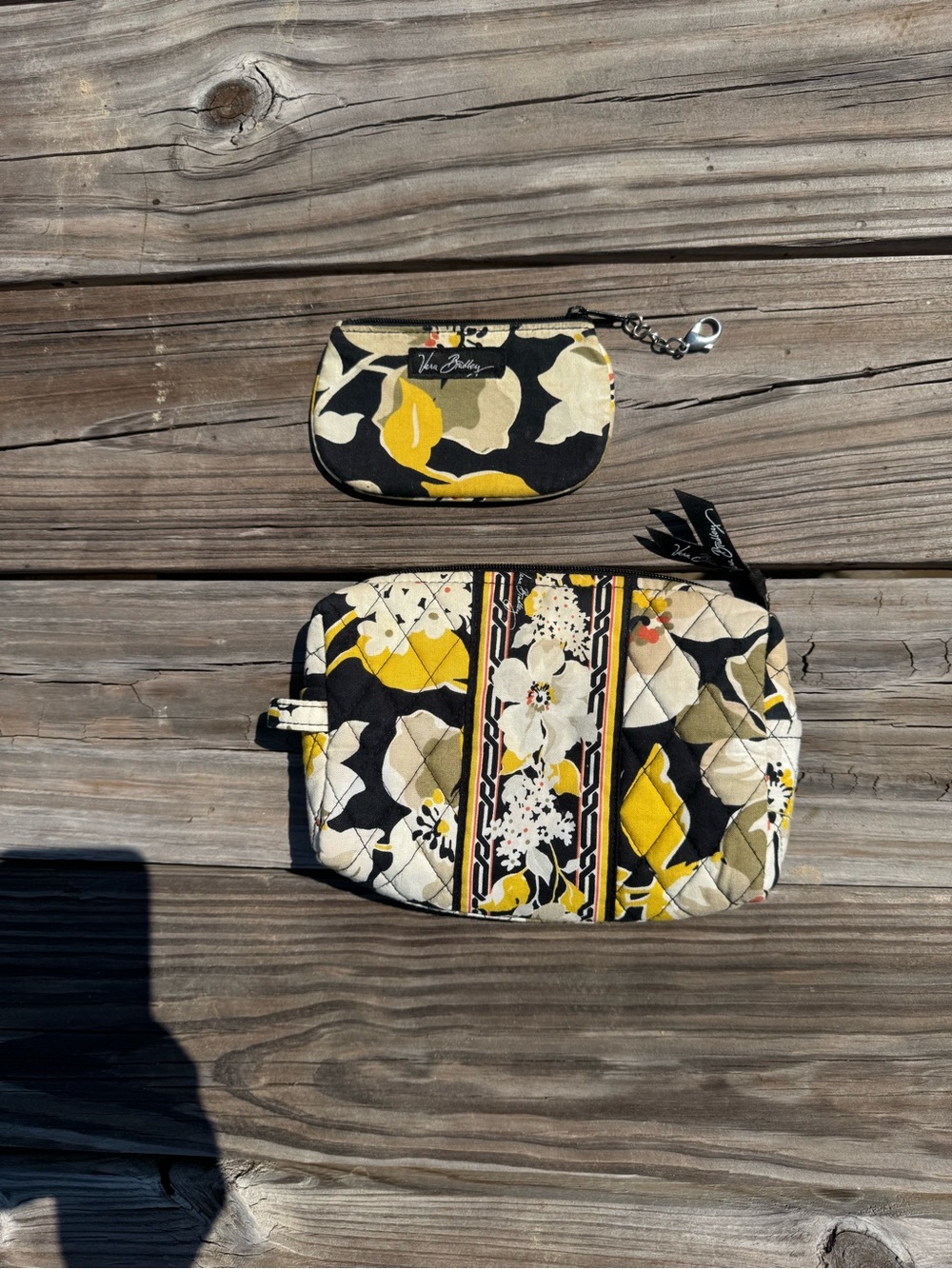 Vera Bradley, Quilted, Cosmetic Bag and Quilted Coin Pouch